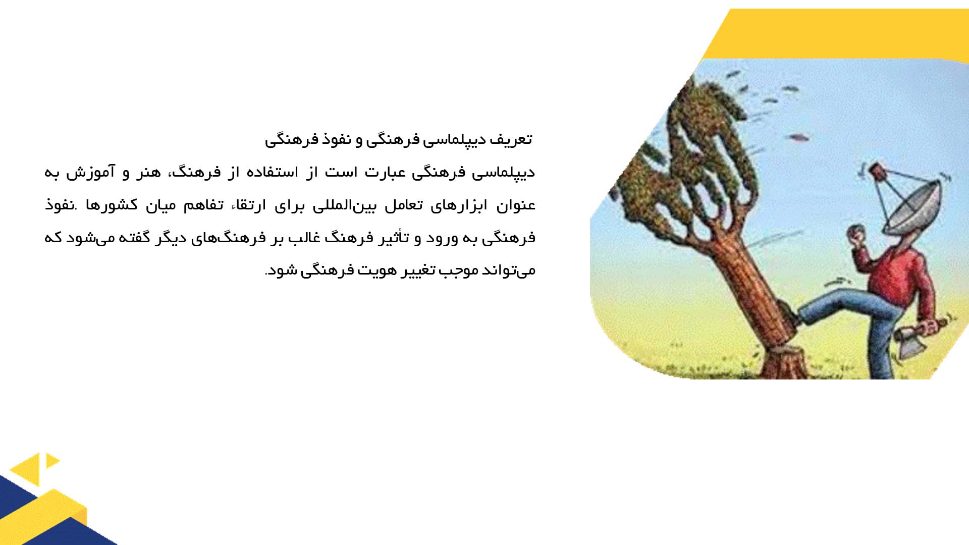 پاورپوینت در مورد دیپلماسی فرهنگی و مقابله با نفوذ فرهنگی